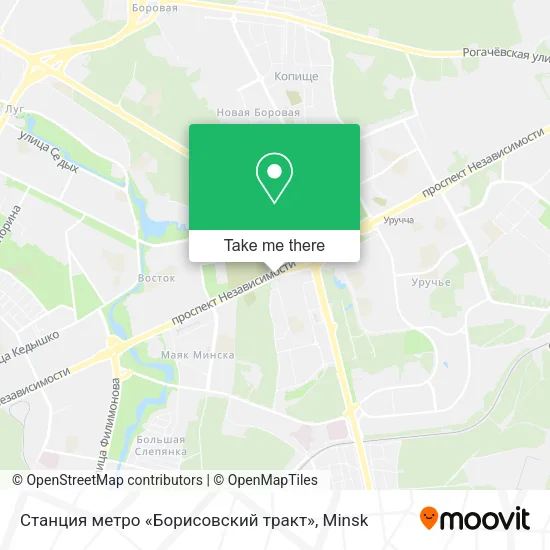 Станция метро «Борисовский тракт» map