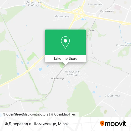 ЖД переезд в Щомыслице map