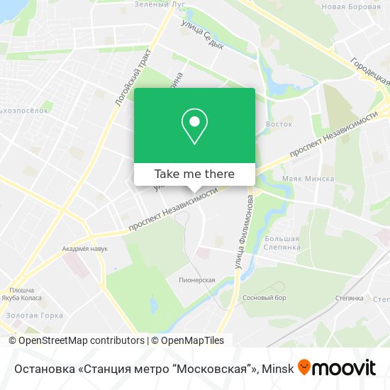 Остановка «Станция метро “Московская”» map