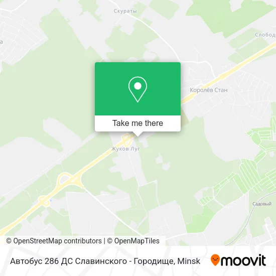 Автобус 286 ДС Славинского - Городище map