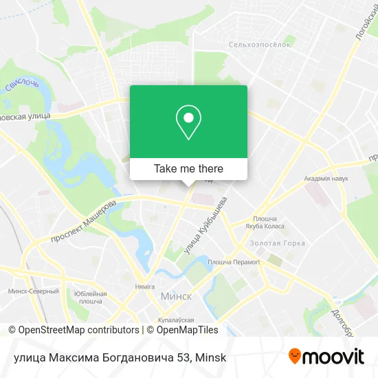 улица Максима Богдановича 53 map