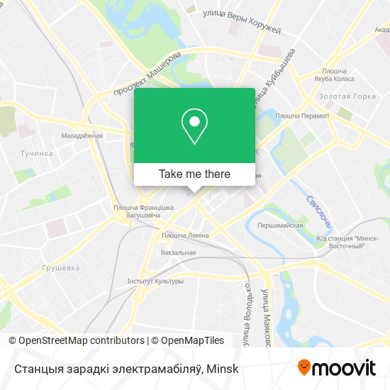 Станцыя зарадкі электрамабіляў map