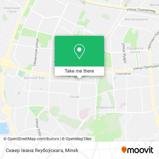 Сквер Івана Якубоўскага map