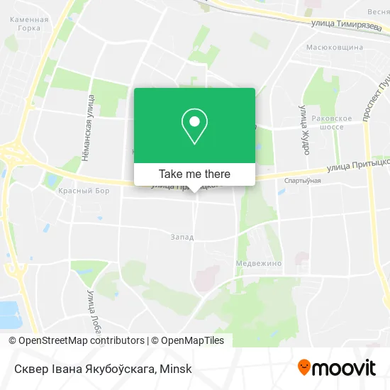 Сквер Івана Якубоўскага map