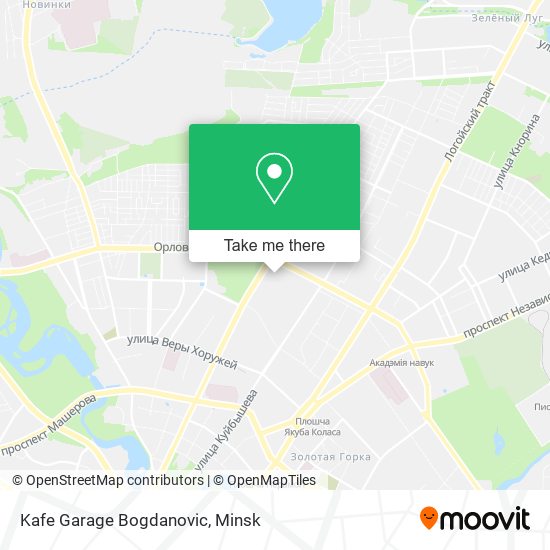 Kafe Garage Bogdanovic map