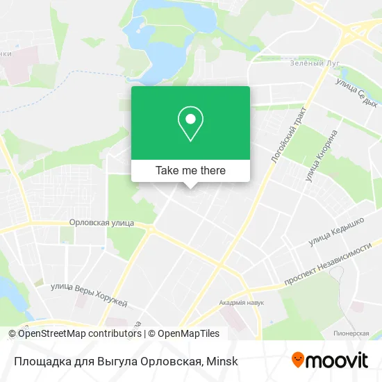 Площадка для Выгула Орловская map