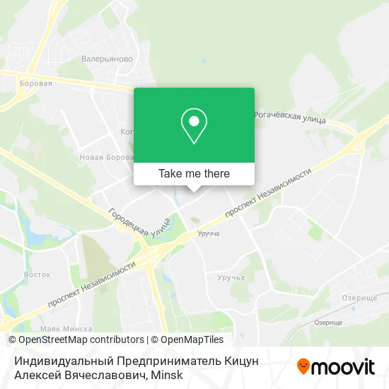 Индивидуальный Предприниматель Кицун Алексей Вячеславович map