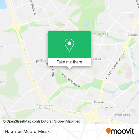 Илитное Место map