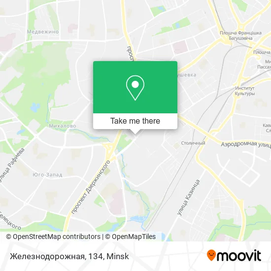 Железнодорожная, 134 map