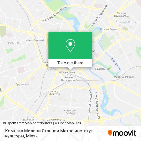 Комната Милици Станции Метро институт культуры map