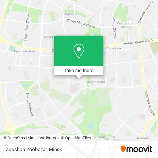 Zooshop Zoobazar map