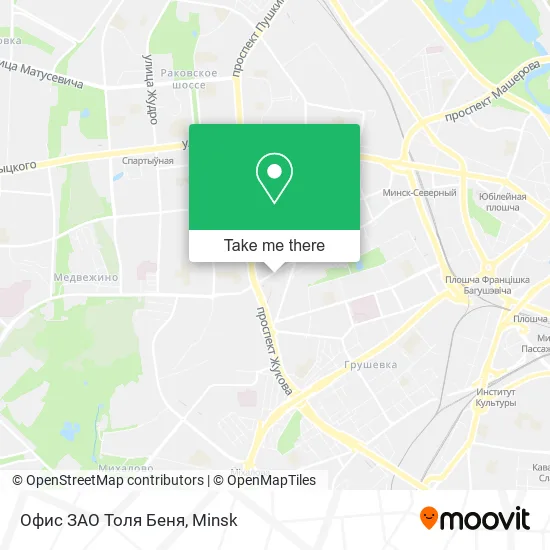 Офис ЗАО Толя Беня map
