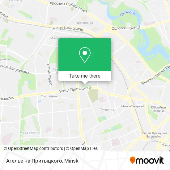 Ателье на Притыцкого map