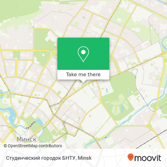 Студенческий городок БНТУ map