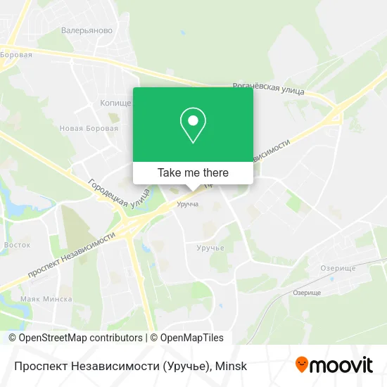 Проспект Независимости (Уручье) map