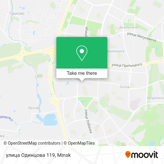 улица Одинцова 119 map
