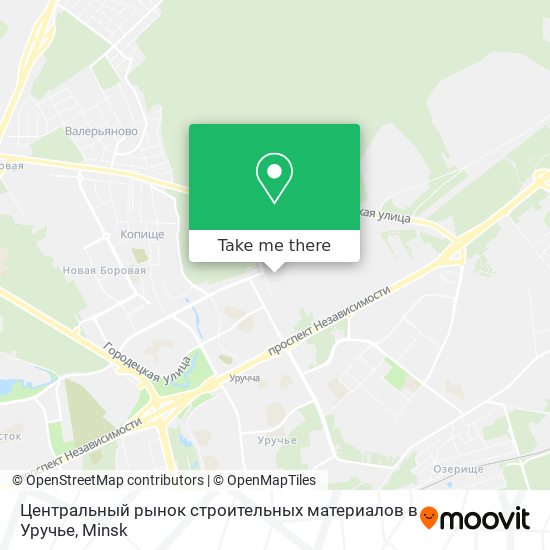 Центральный рынок строительных материалов в Уручье map