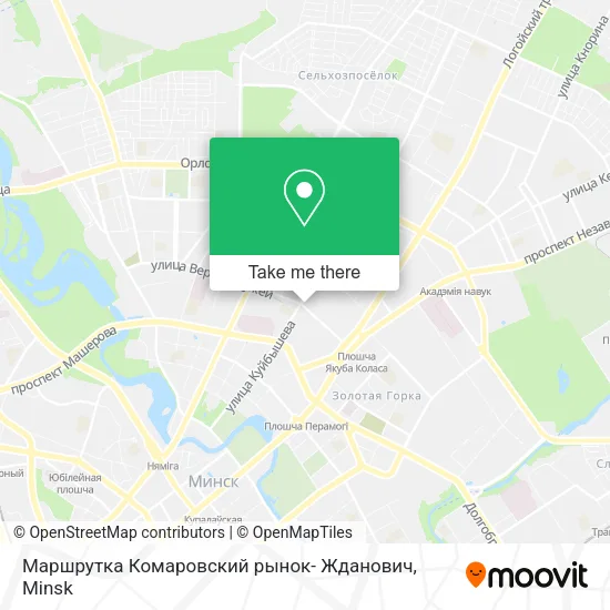 Маршрутка Комаровский рынок- Жданович map