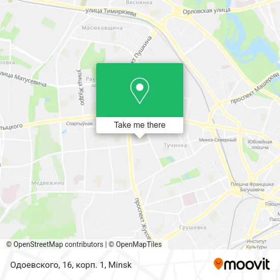 Одоевского, 16, корп. 1 map