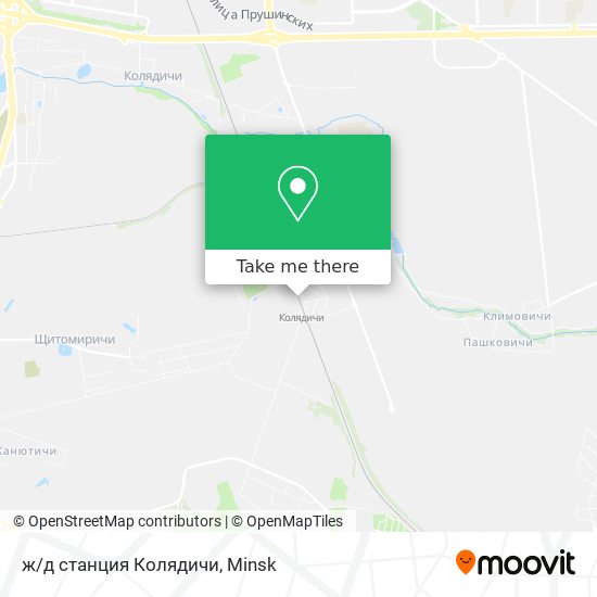 ж/д станция Колядичи map