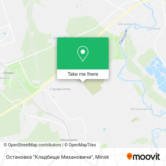 Остановка "Кладбище Михановичи" map