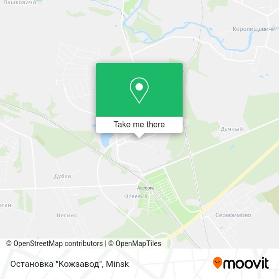 Остановка "Кожзавод" map