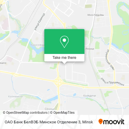 ОАО Банк БелВЭБ Минское Отделение 3 map
