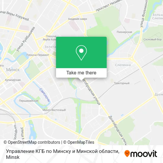 Управление КГБ по Минску и Минской области map