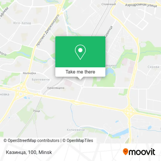 Казинца, 100 map
