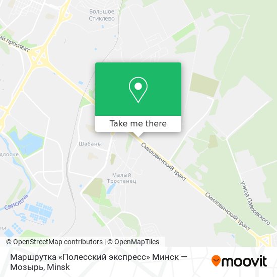 Маршрутка «Полесский экспресс» Минск — Мозырь map