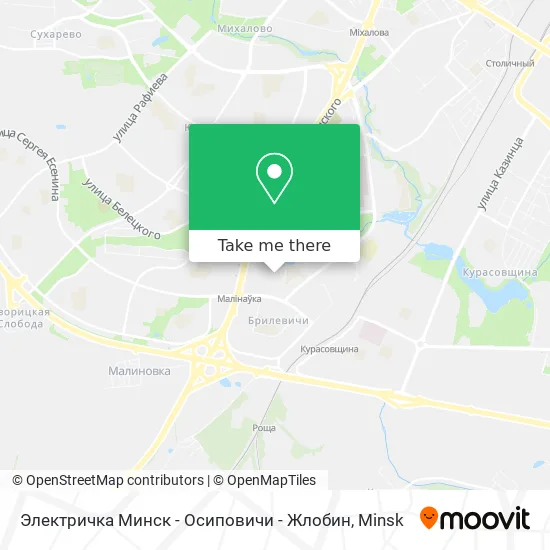 Электричка Минск - Осиповичи - Жлобин map