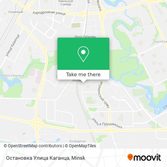 Остановка Улица Каганца map
