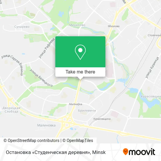 Остановка «Студенческая деревня» map