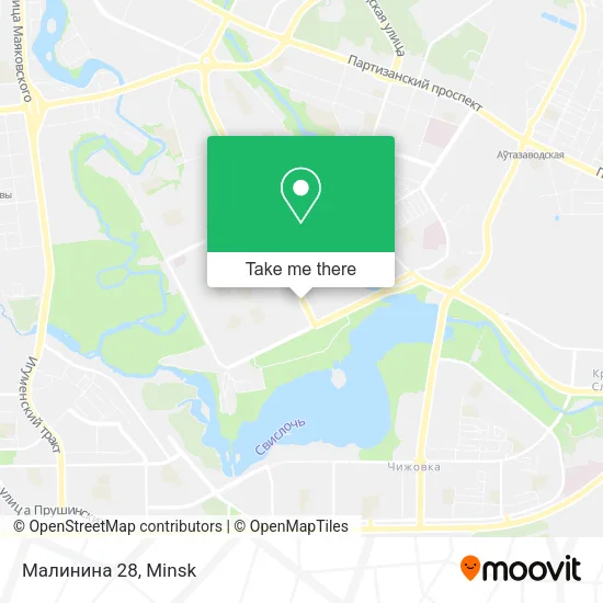 Малинина 28 map
