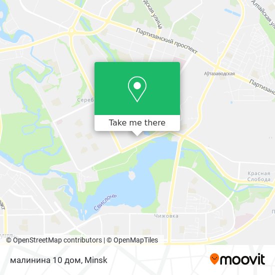 малинина 10 дом map