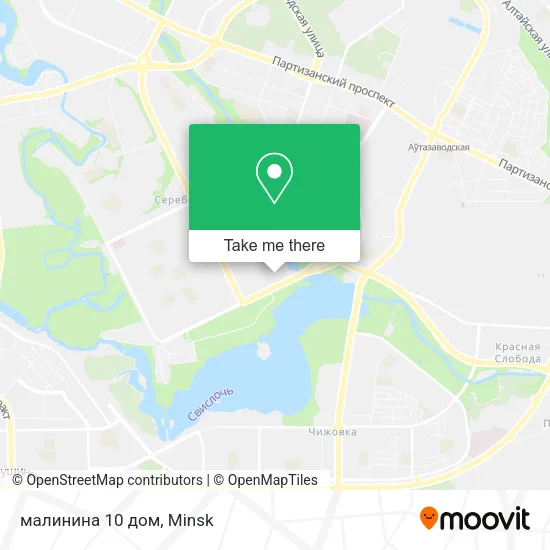 малинина 10 дом map