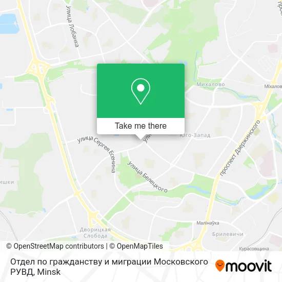 Отдел по гражданству и миграции Московского РУВД map