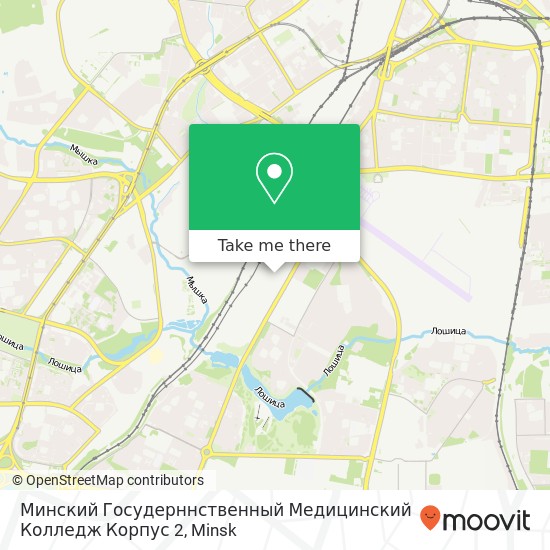 Минский Госудерннственный Медицинский Колледж Корпус 2 map