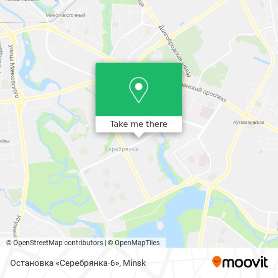Остановка «Серебрянка-6» map