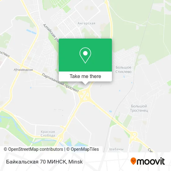 Байкальская  70 МИНСК map