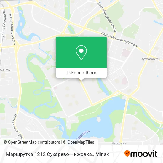 Маршрутка 1212 Сухарево-Чижовка. map