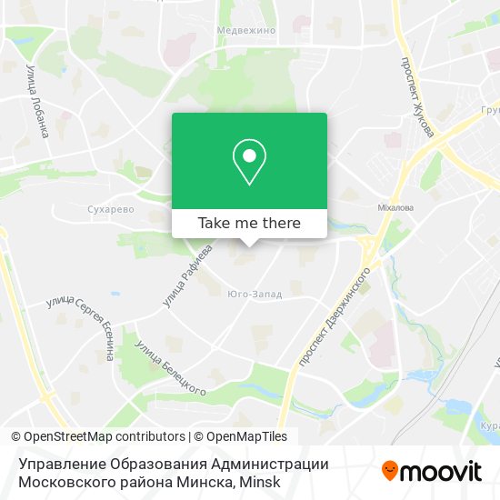 Управление Образования Администрации Московского района Минска map