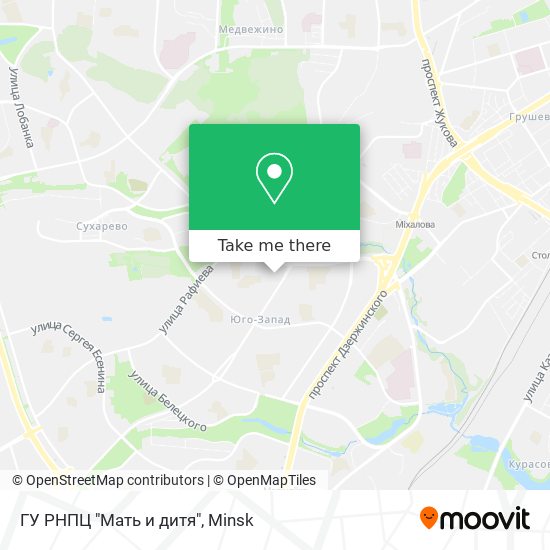 ГУ РНПЦ "Мать и дитя" map