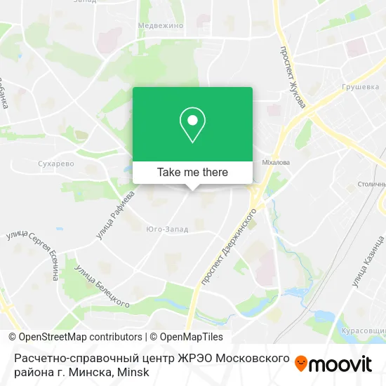 Расчетно-справочный центр ЖРЭО Московского района г. Минска map