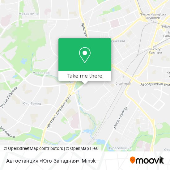 Автостанция «Юго-Западная» map