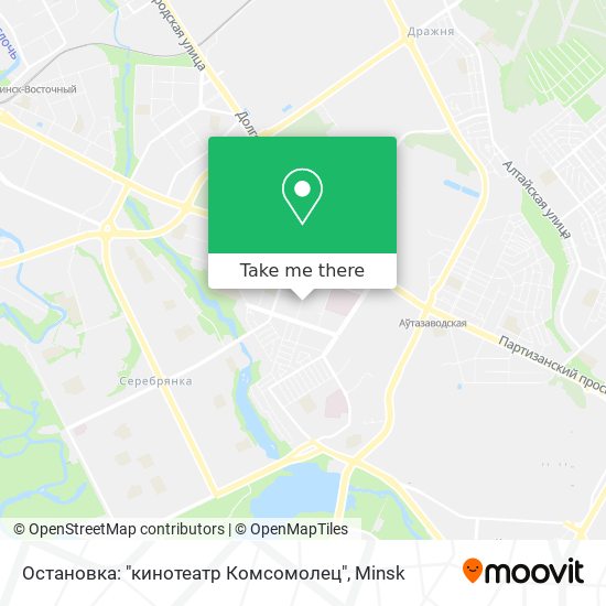 Остановка: "кинотеатр Комсомолец" map