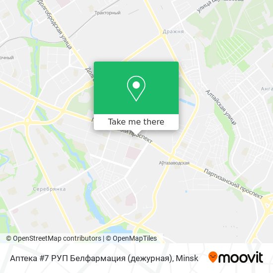 Аптека #7 РУП Белфармация (дежурная) map