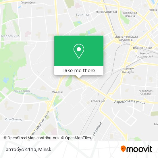 автобус 411а map