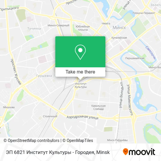 ЭП 6821 Институт Культуры - Городея map