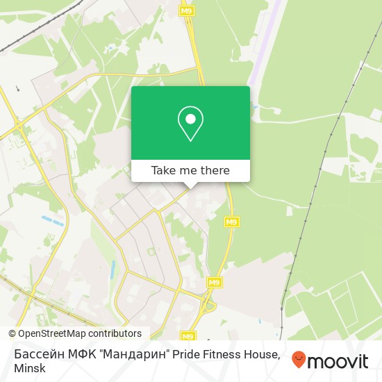 Бассейн МФК "Мандарин"  Pride Fitness House map